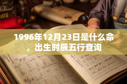 1996年12月23日是什么命，出生时辰五行查询
