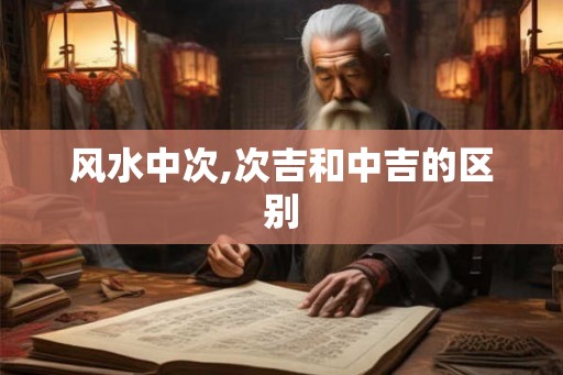 风水中次,次吉和中吉的区别