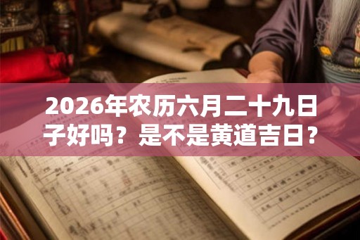 2026年农历六月二十九日子好吗？是不是黄道吉日？