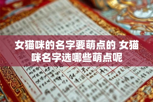 女猫咪的名字要萌点的 女猫咪名字选哪些萌点呢 女猫咪的名字要萌点的 女猫咪名字选哪些萌点呢
