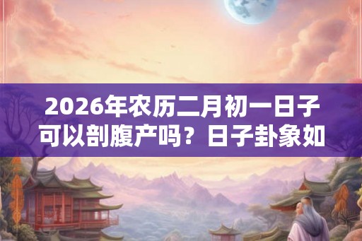 2026年农历二月初一日子可以剖腹产吗？日子卦象如何？