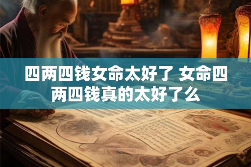 四两四钱女命太好了 女命四两四钱真的太好了么