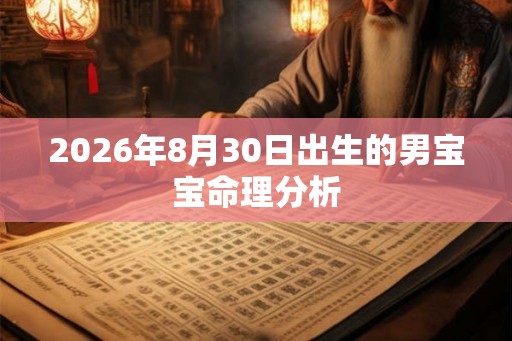 2026年8月30日出生的男宝宝命理分析