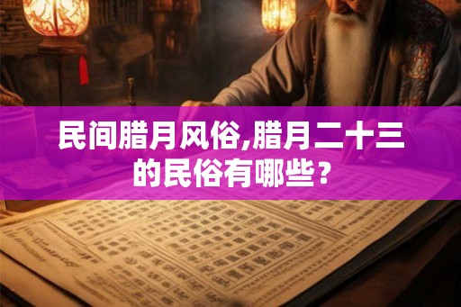 民间腊月风俗,腊月二十三的民俗有哪些? 民间腊月风俗,腊月二十三的民俗有哪些?