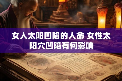 女人太阳凹陷的人命 女性太阳穴凹陷有何影响