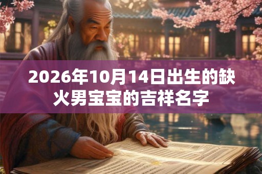 2026年10月14日出生的缺火男宝宝的吉祥名字