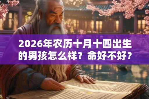 2026年农历十月十四出生的男孩怎么样？命好不好？