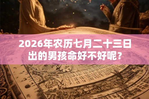 2026年农历七月二十三日出的男孩命好不好呢？