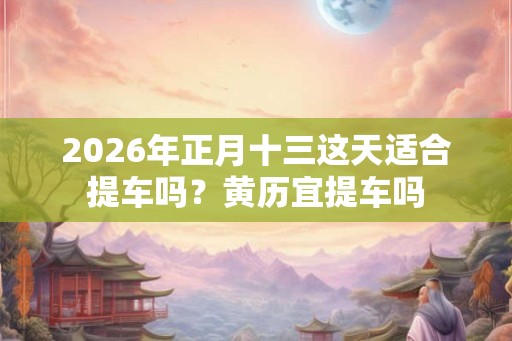 2026年正月十三这天适合提车吗？黄历宜提车吗
