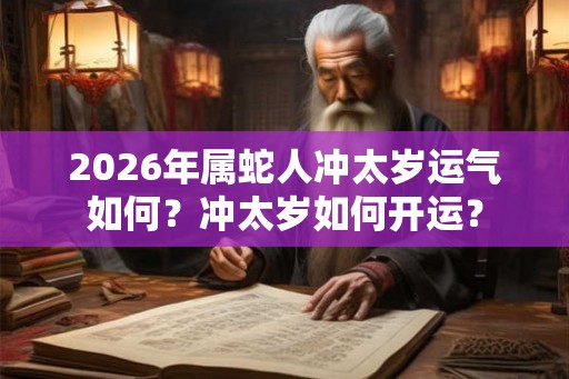 2026年属蛇人冲太岁运气如何？冲太岁如何开运？