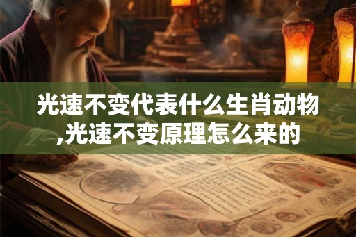 光速不变代表什么生肖动物,光速不变原理怎么来的