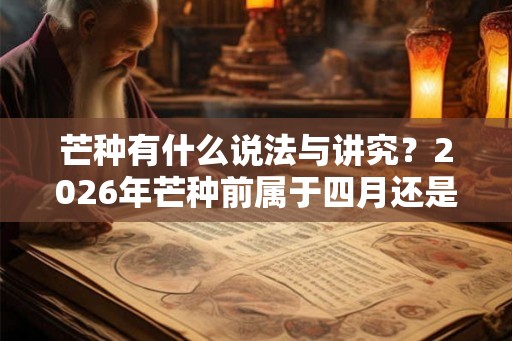芒种有什么说法与讲究？2026年芒种前属于四月还是五月？