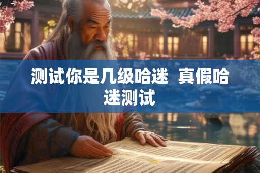测试你是几级哈迷  真假哈迷测试