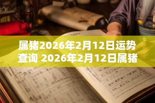 属猪2026年2月12日运势查询 2026年2月12日属猪运气详解