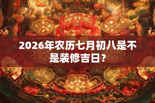 2026年农历七月初八是不是装修吉日? 2026年农历七月初八是不是装修吉日?