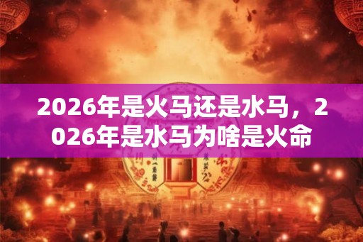2026年是火马还是水马，2026年是水马为啥是火命
