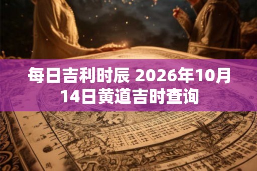 每日吉利时辰 2026年10月14日黄道吉时查询 每日吉利时辰 2026年10月14日黄道吉时查询