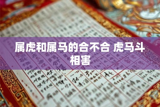 属虎和属马的合不合 虎马斗相害