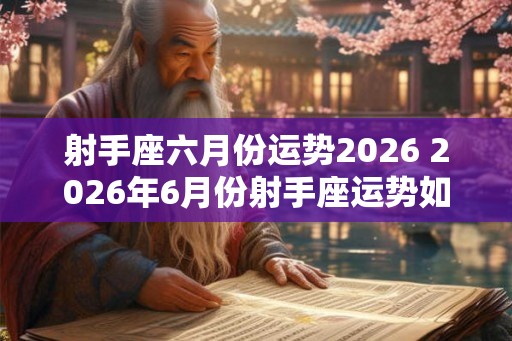射手座六月份运势2026 2026年6月份射手座运势如何