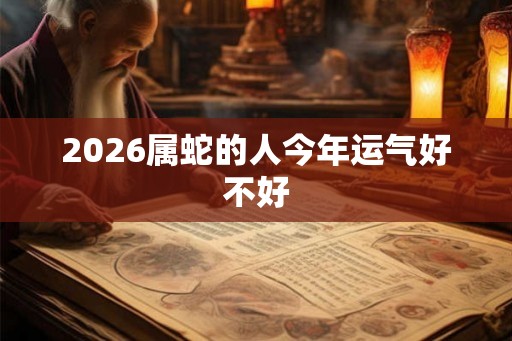 2026属蛇的人今年运气好不好