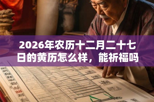 2026年农历十二月二十七日的黄历怎么样，能祈福吗？