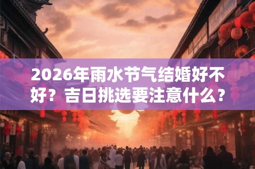 2026年雨水节气结婚好不好？吉日挑选要注意什么？