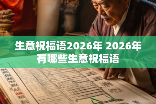 生意祝福语2026年 2026年有哪些生意祝福语