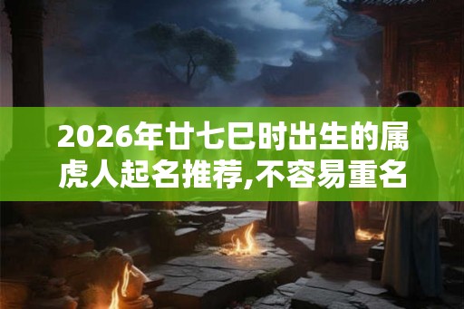 2026年廿七巳时出生的属虎人起名推荐,不容易重名的