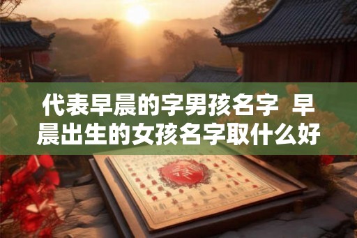 代表早晨的字男孩名字  早晨出生的女孩名字取什么好