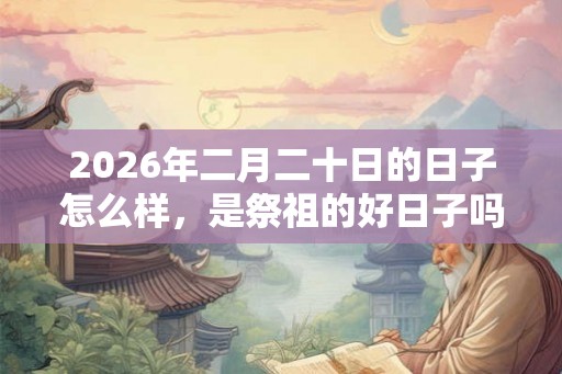 2026年二月二十日的日子怎么样，是祭祖的好日子吗？