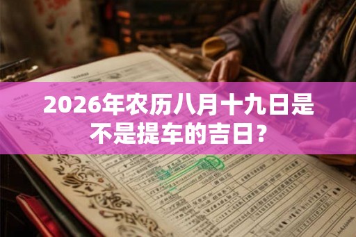 2026年农历八月十九日是不是提车的吉日？