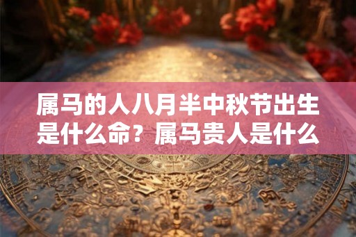 属马的人八月半中秋节出生是什么命？属马贵人是什么属相？