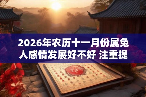 2026年农历十一月份属兔人感情发展好不好 注重提升自己