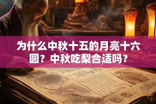为什么中秋十五的月亮十六圆？中秋吃梨合适吗？