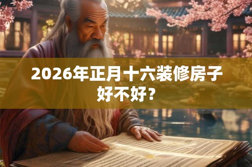 2026年正月十六装修房子好不好？