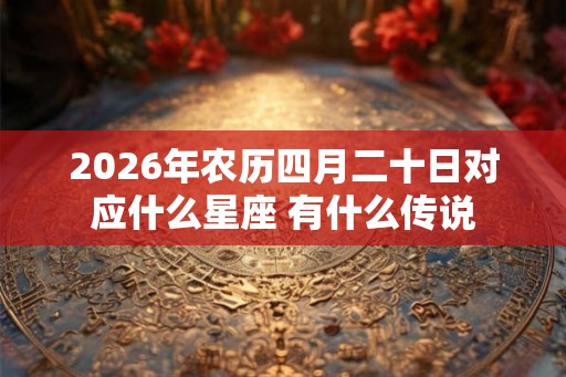 2026年农历四月二十日对应什么星座 有什么传说