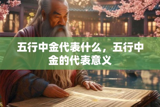 五行中金代表什么，五行中金的代表意义