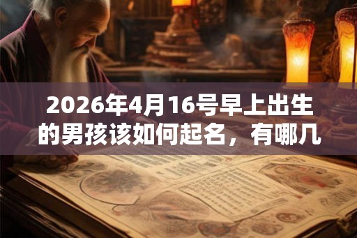 2026年4月16号早上出生的男孩该如何起名,有哪几种方法? 2026年4月16号早上出生的男孩该如何起名,有哪几种方法?