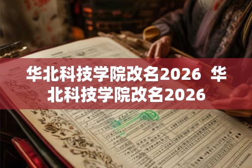 华北科技学院改名2026 华北科技学院改名2026 华北科技学院改名2026 华北科技学院改名2026