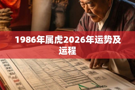 1986年属虎2026年运势及运程