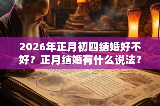 2026年正月初四结婚好不好？正月结婚有什么说法？