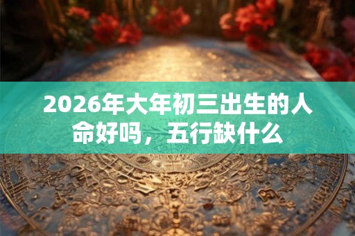 2026年大年初三出生的人命好吗，五行缺什么