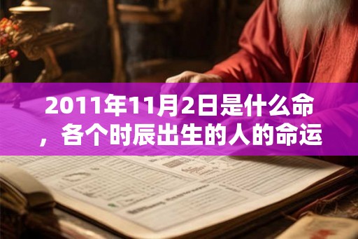 2011年11月2日是什么命，各个时辰出生的人的命运