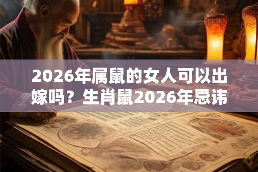 2026年属鼠的女人可以出嫁吗？生肖鼠2026年忌讳数字