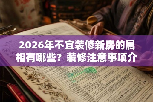 2026年不宜装修新房的属相有哪些？装修注意事项介绍
