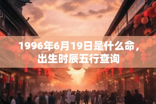 1996年6月19日是什么命，出生时辰五行查询