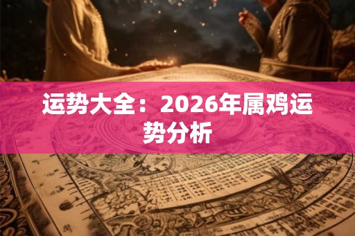 运势大全：2026年属鸡运势分析