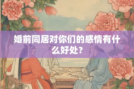 婚前同居对你们的感情有什么好处？