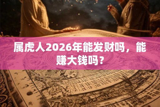 属虎人2026年能发财吗，能赚大钱吗？