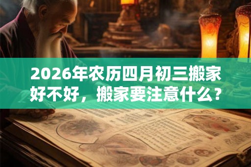 2026年农历四月初三搬家好不好，搬家要注意什么？